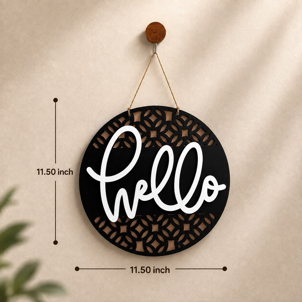Handcrafted Wooden Welcome wall Hanging Sign
