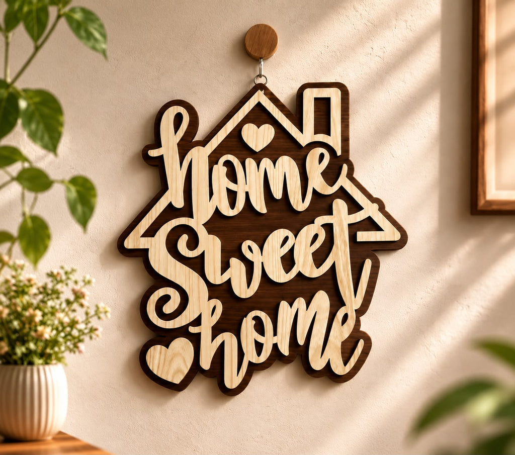 Home Sweet Home Wooden Wall Hanging – Handmade Home Décor