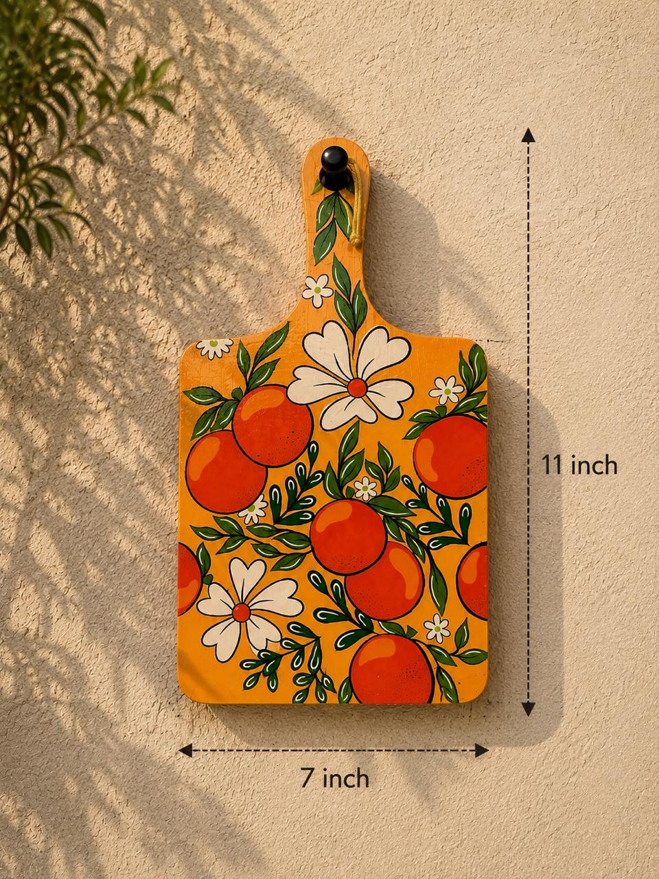 Hand-Painted Floral & Fruit Wooden Kitchen Wall Décor