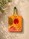 Hand-Painted Abstract Floral Wooden Kitchen Wall Décor | Handmade Art