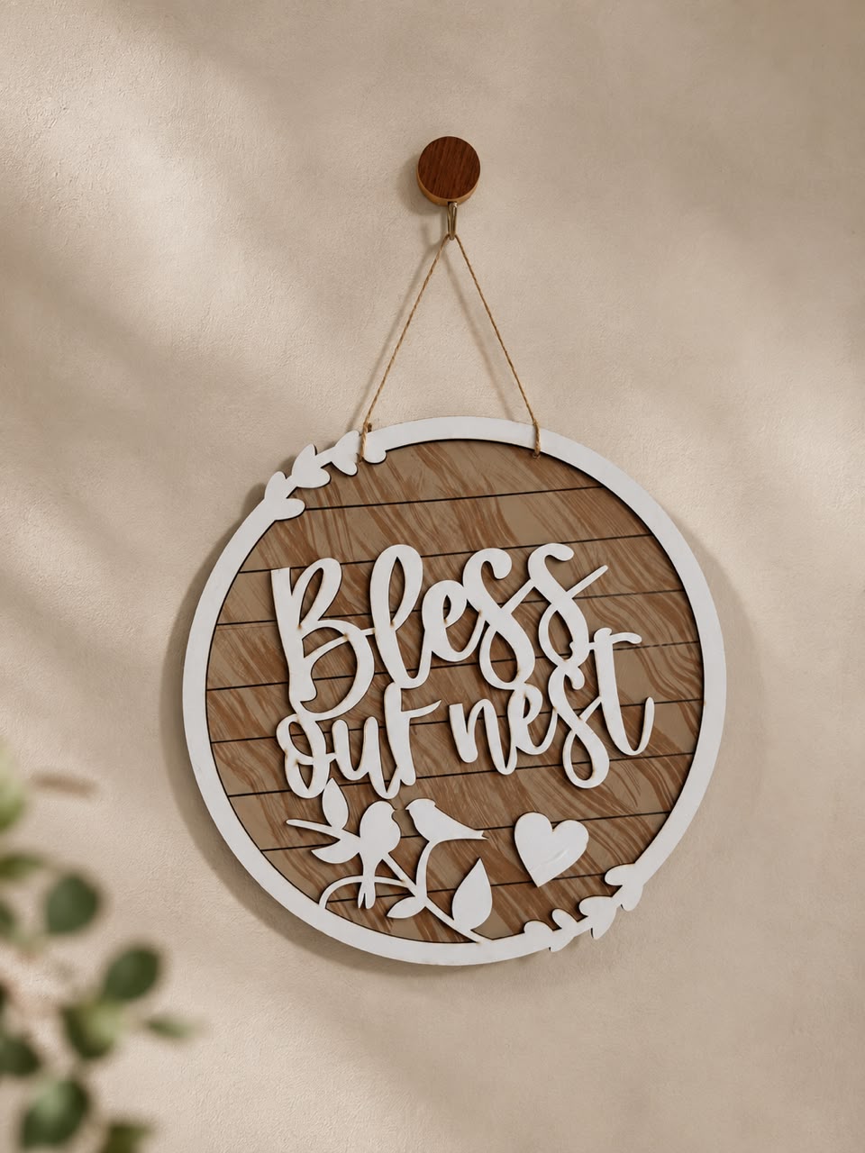 Handcrafted Wooden Wall Hanging Sign