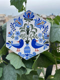 Blue Bird Floral Art canvas