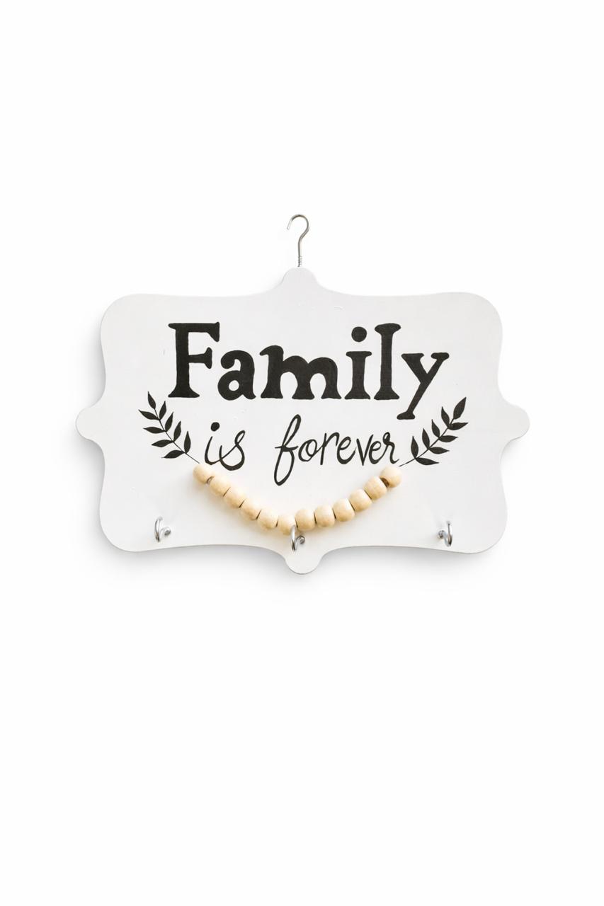 Family Is Forever Wooden Key Holder