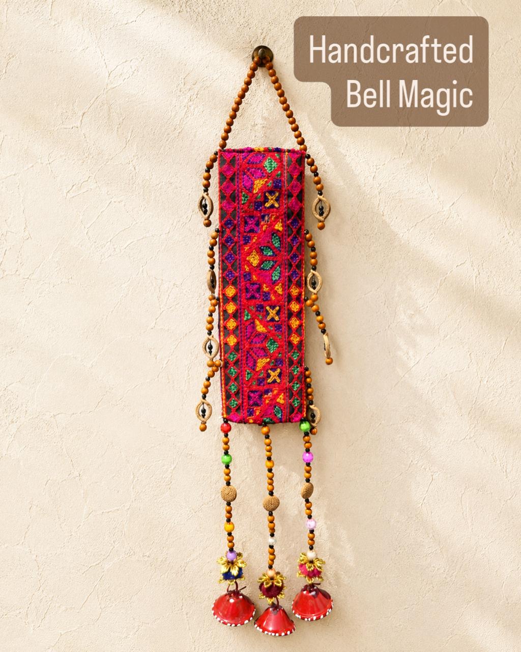 handcrafted wall hanging bell